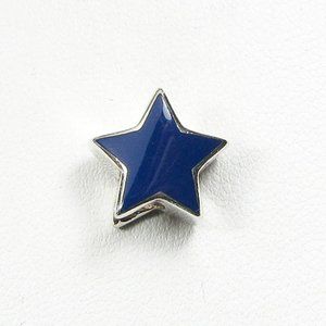 Chamilia Blue Enamel Star Clear Crystal Double Sided Charm